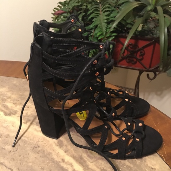 Indigo Block Heels - Picture 4 of 8